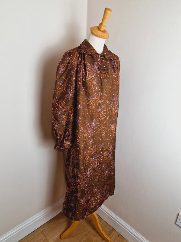 1970s Silk Dress XL