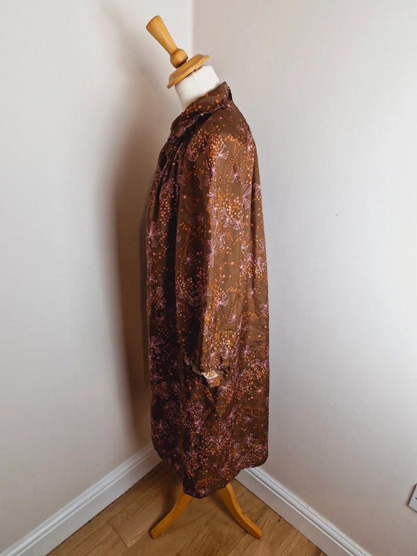 1970s Silk Dress XL