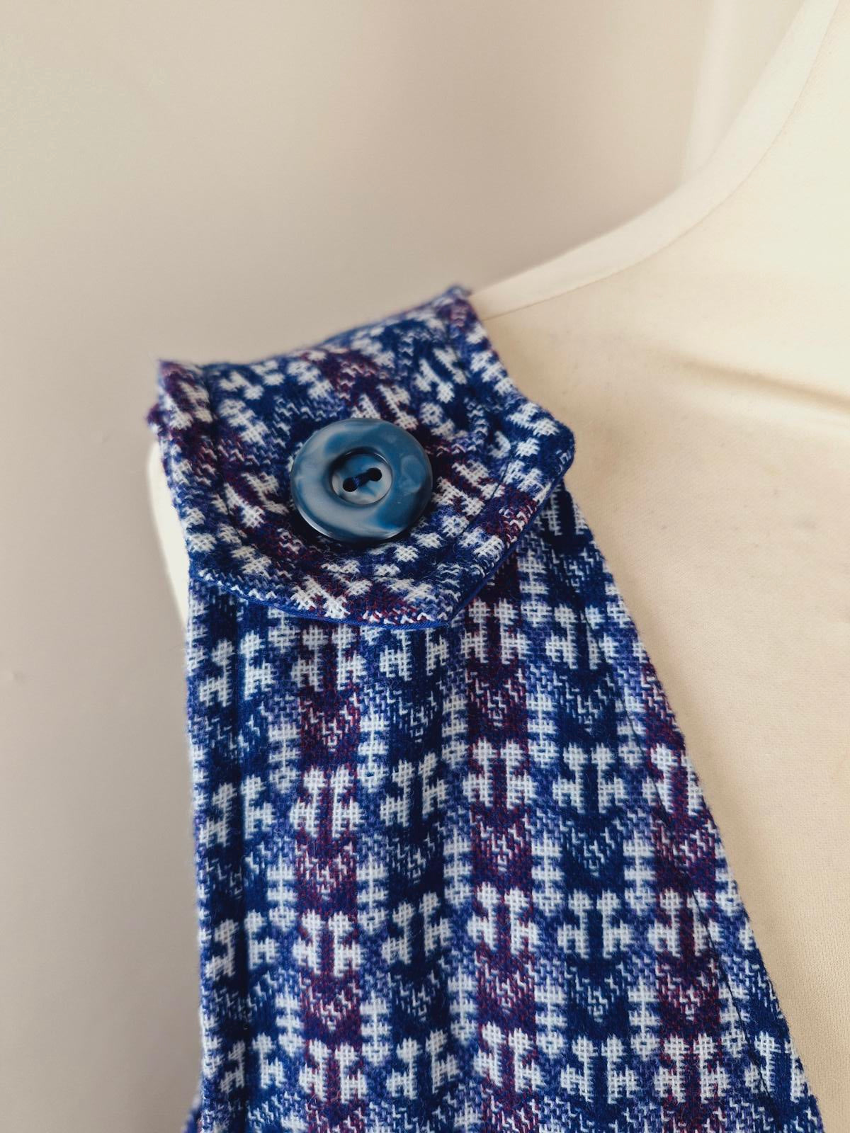 Womens Vintage 1970s 70s Handmade Pinafore Dress Shift M L