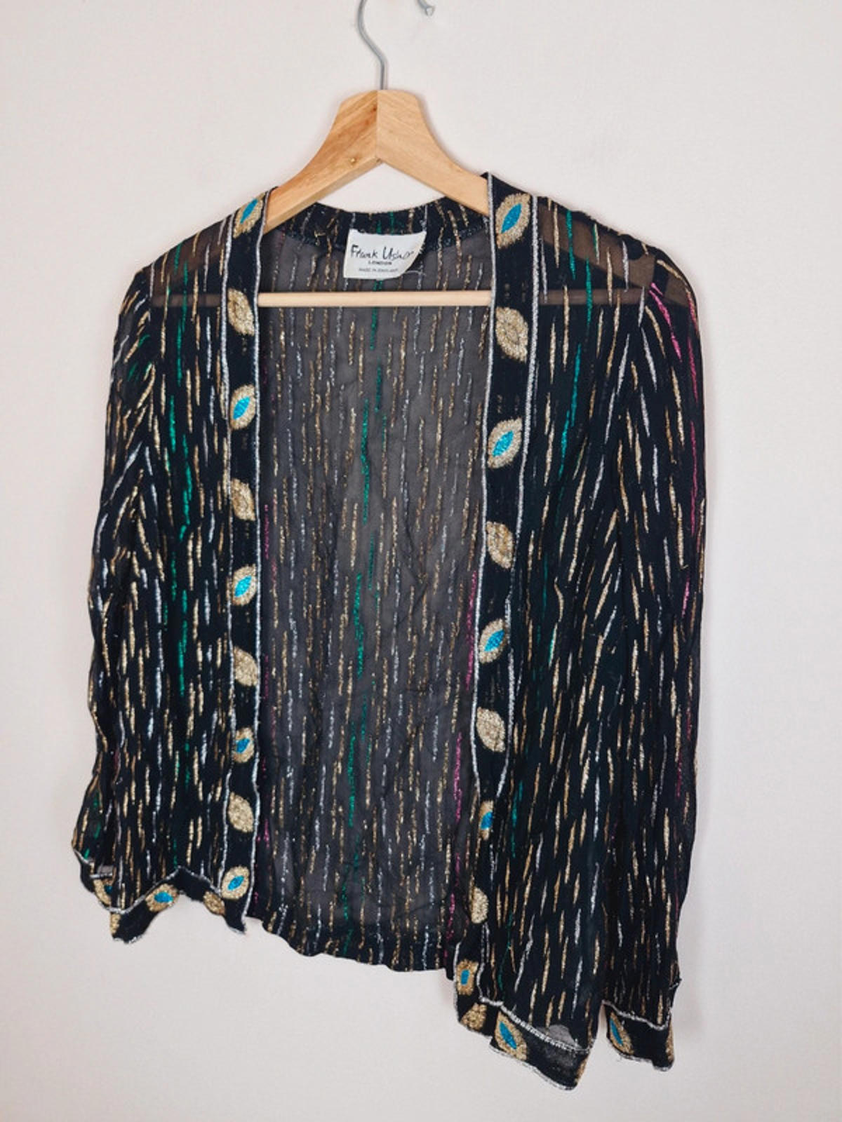 Frank Usher Sheer Metallic Top S
