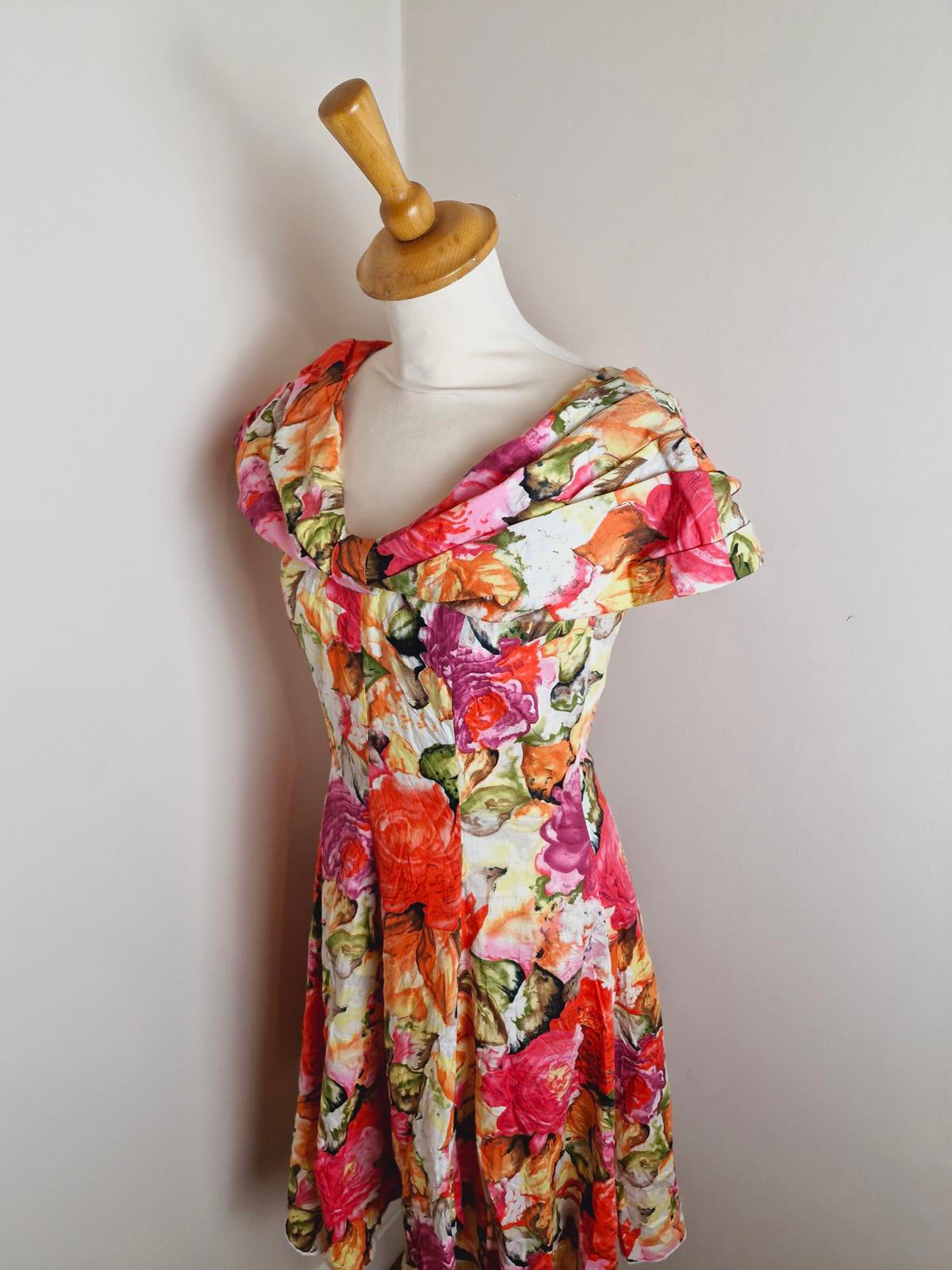 1980s Bardot Dress S UK8