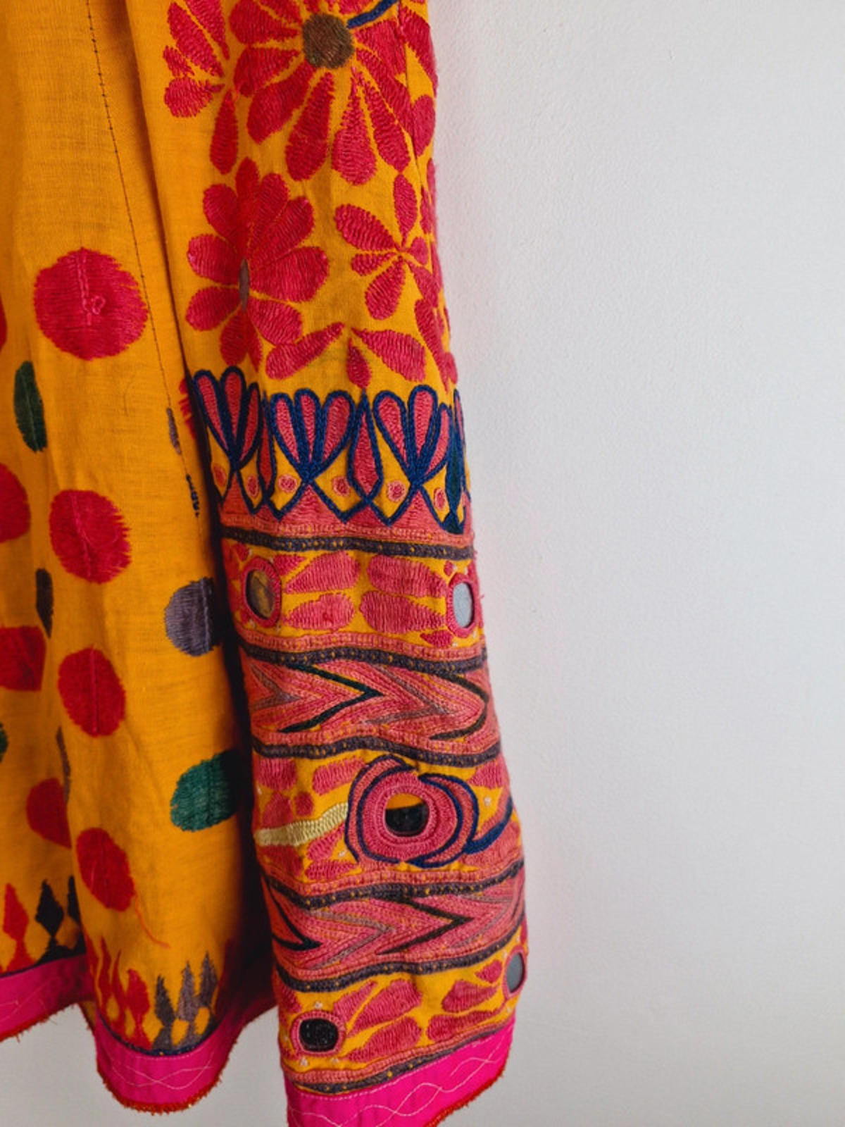 Boho Cotton Aline Midi Skirt M