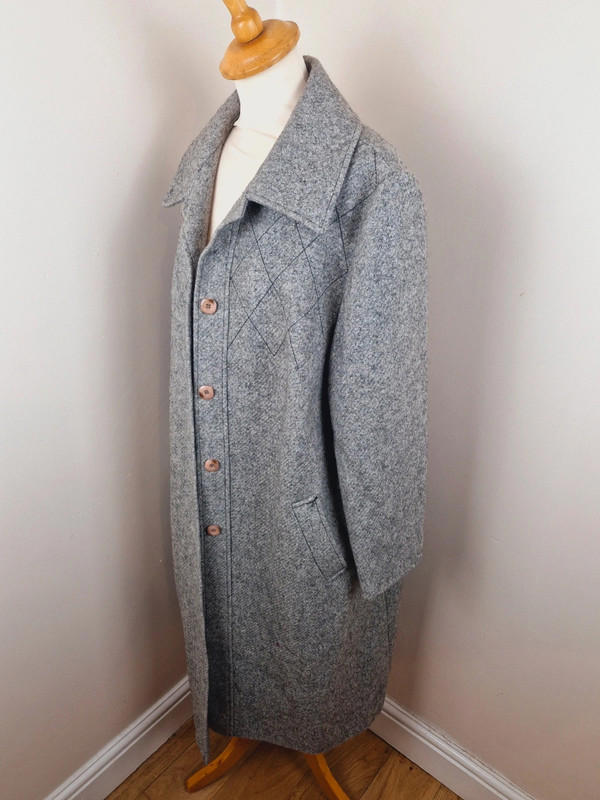 Wool Blend Grey Coat XL