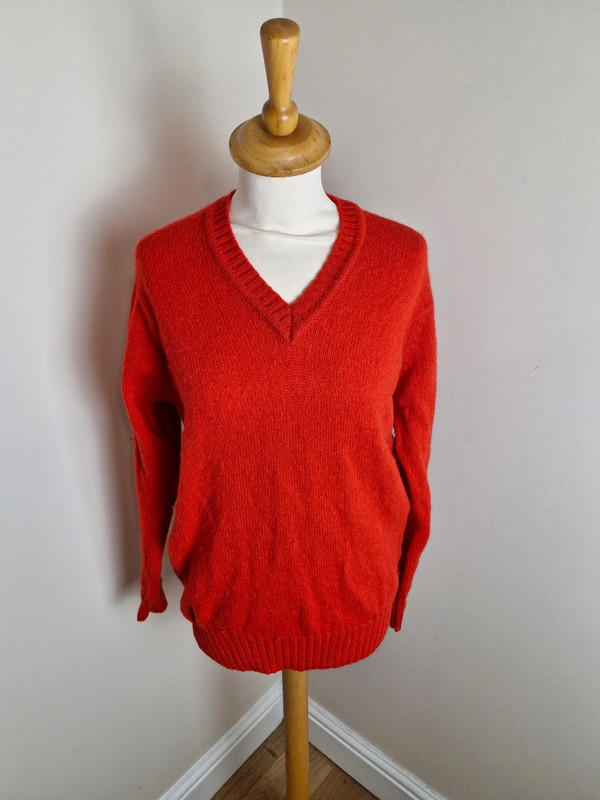 1970s Wolsey Red Wool Jumper M L