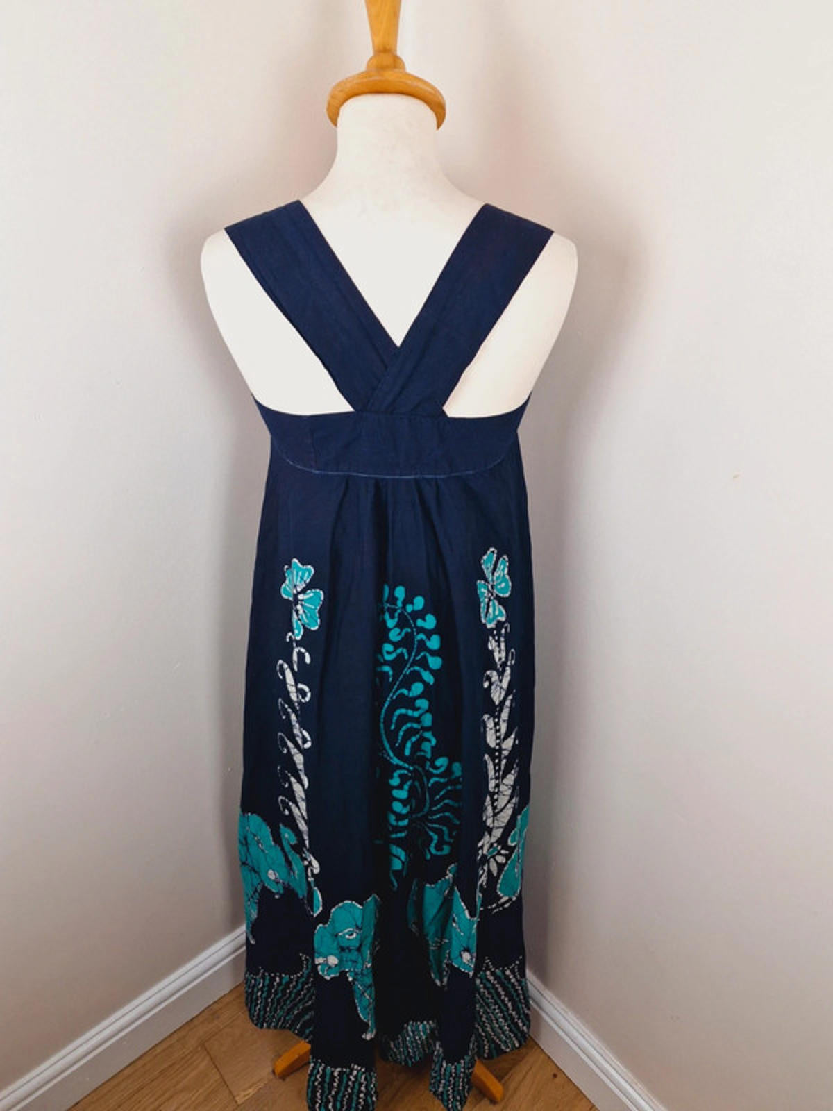 1970s Maxi Elephant Dress XXS