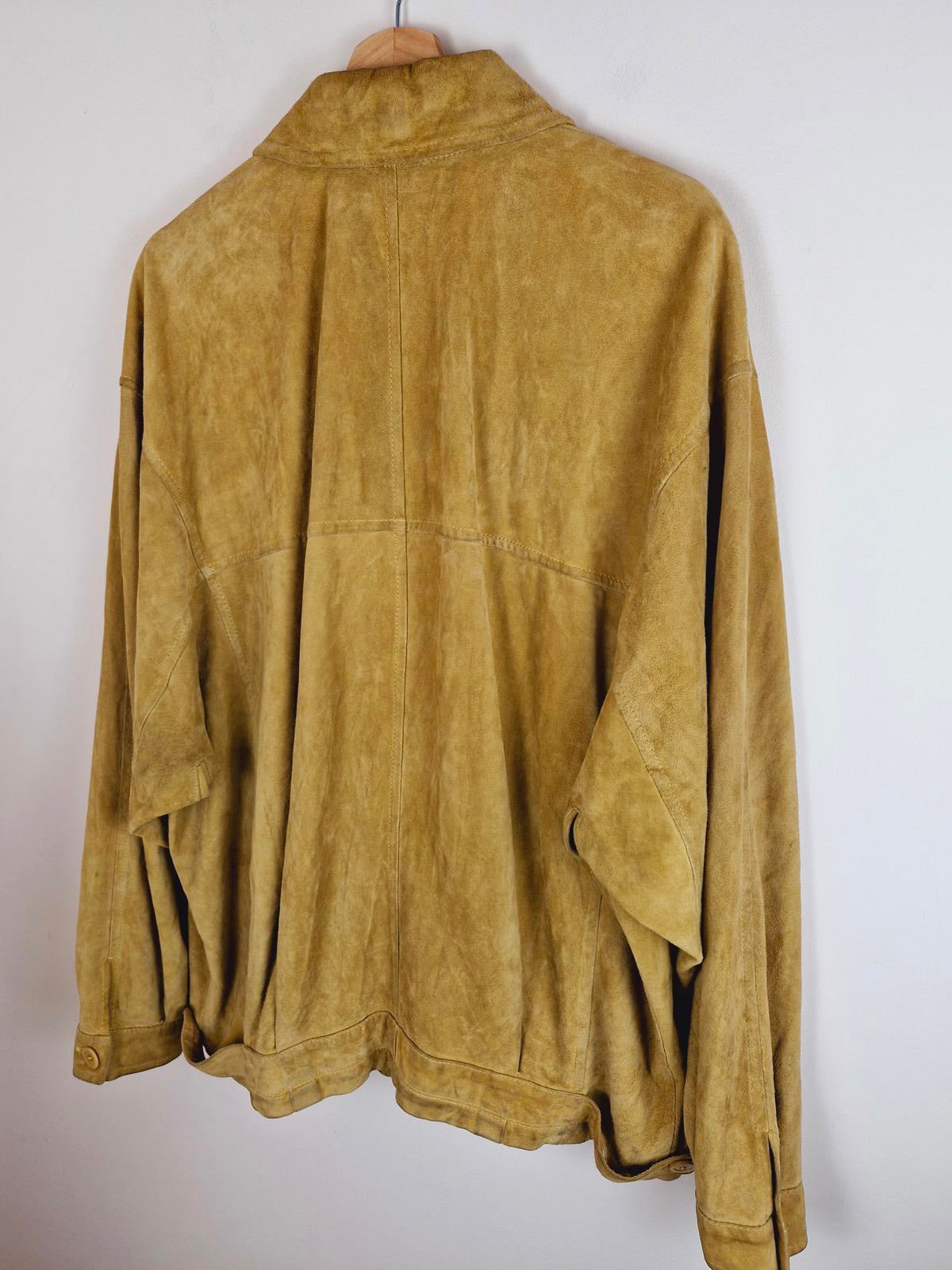 Mens Suede Bomber Jacket XL