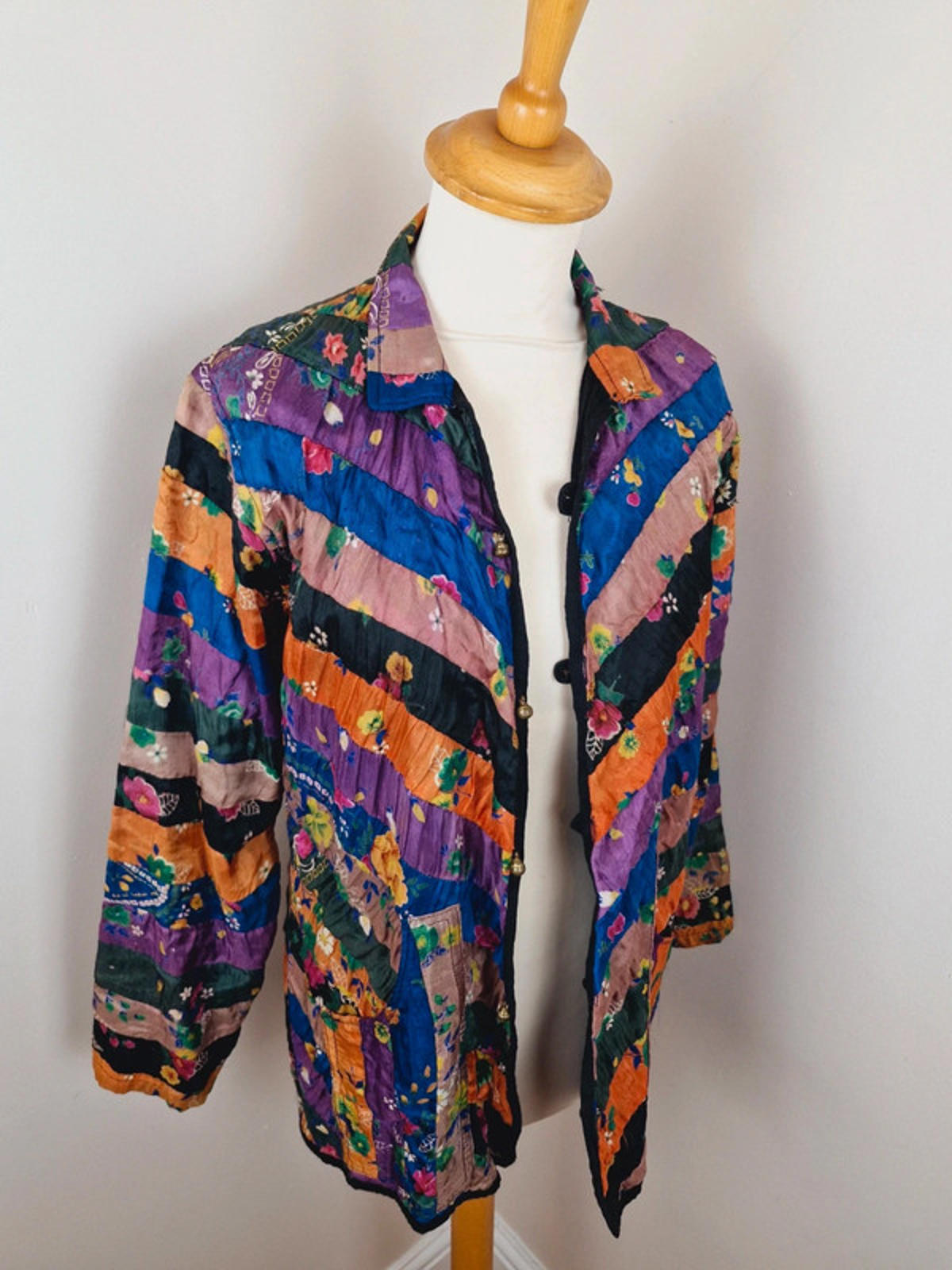 1970s Patchwork Jacket S