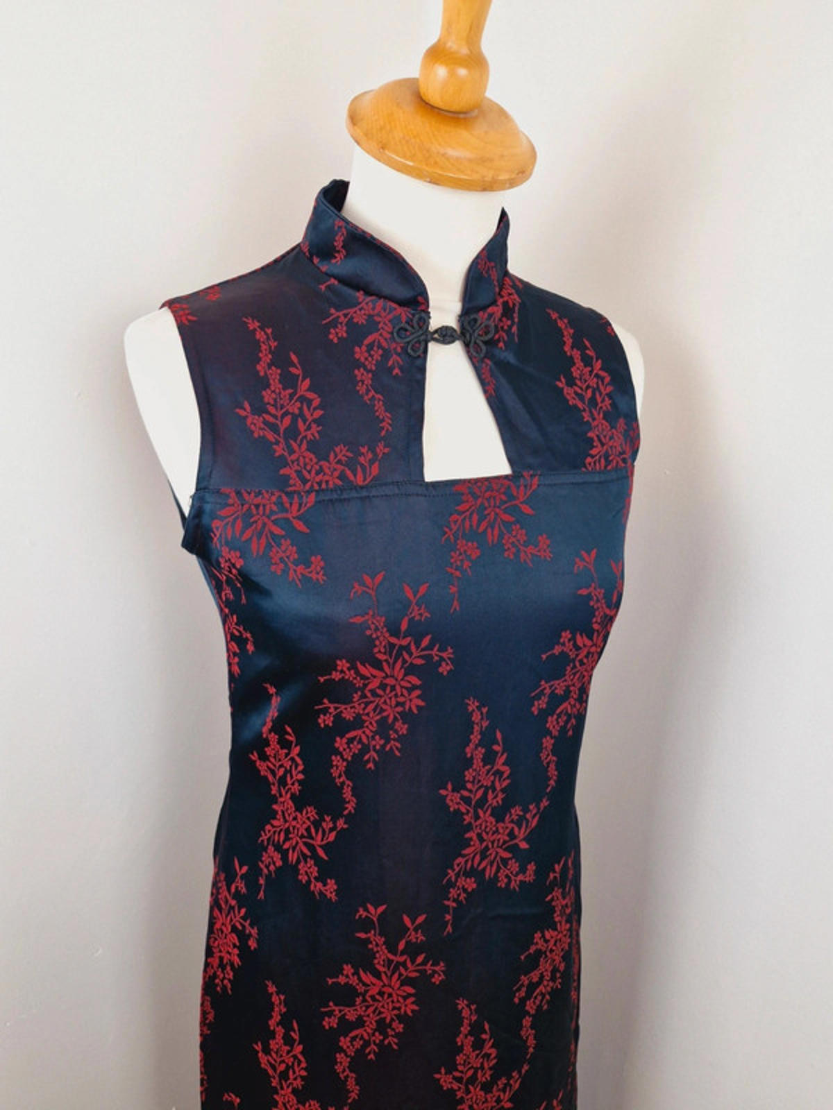 90s Long Chinese Style Slip Dress S UK10