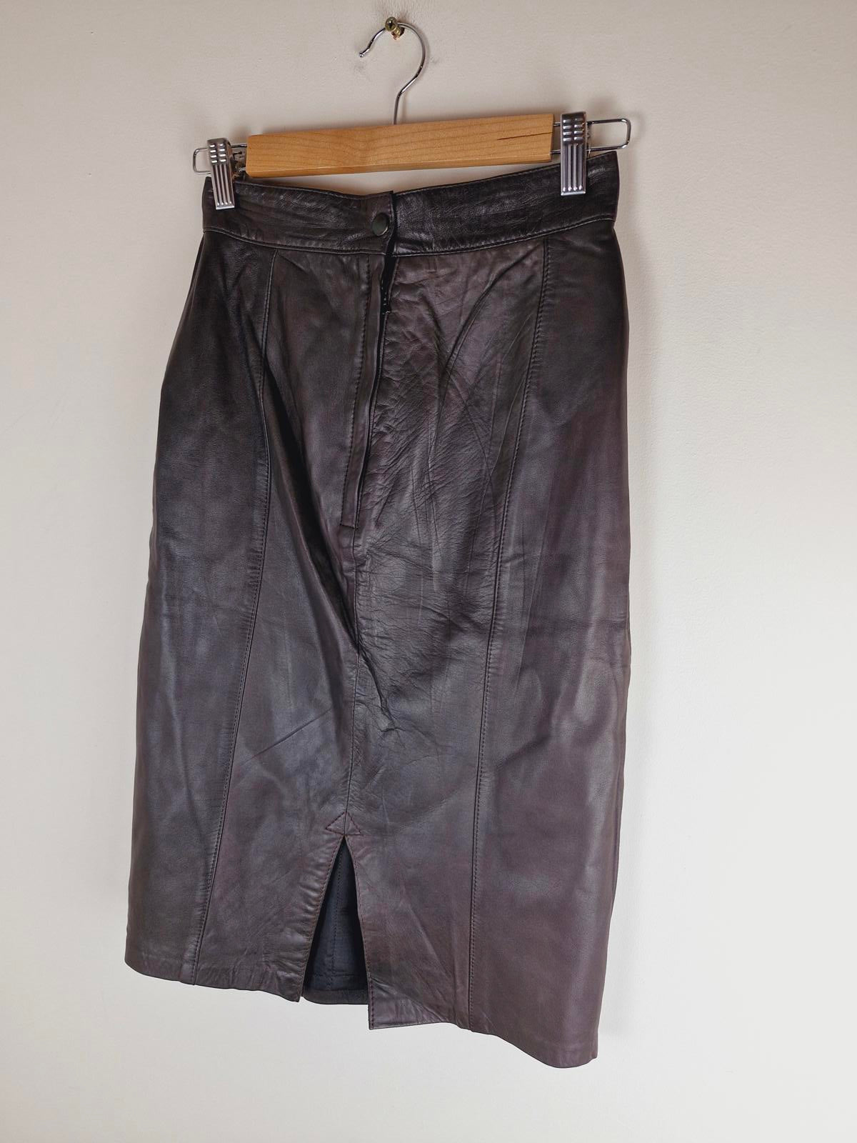 Leather Pencil Skirt XS