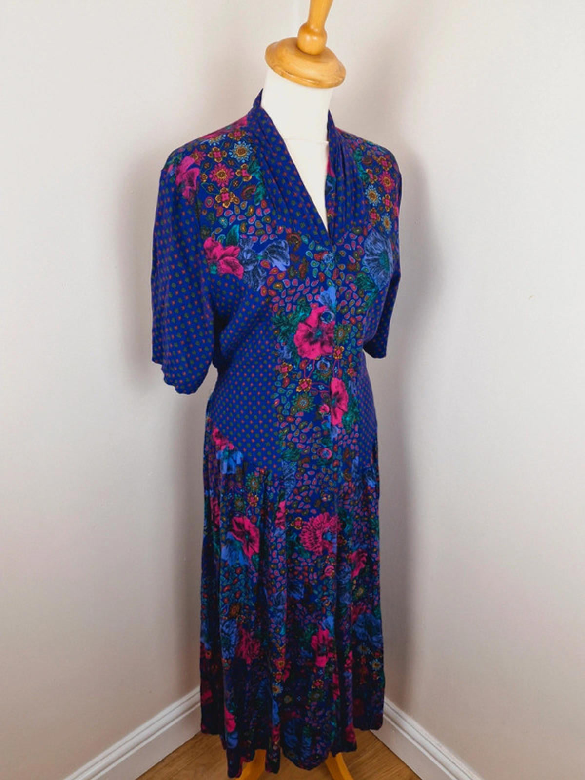 Paisley Midi Slip Dress M L