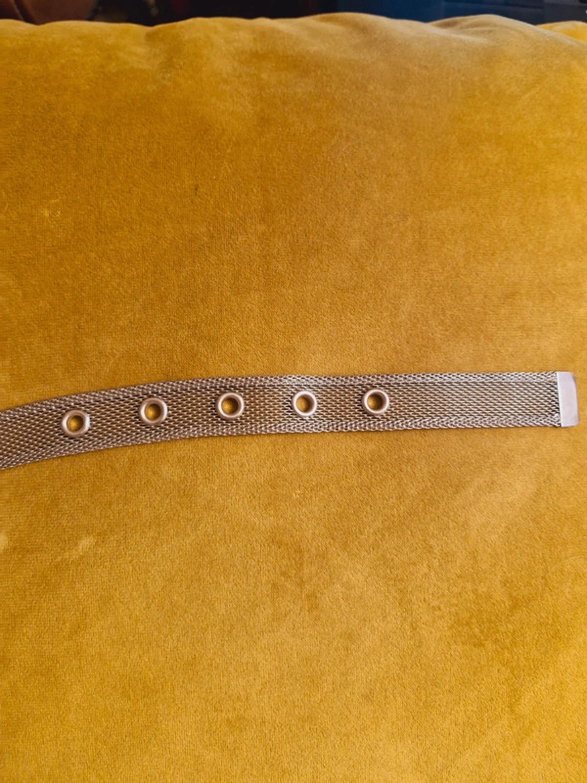 Y2K Silver Slinky Belt