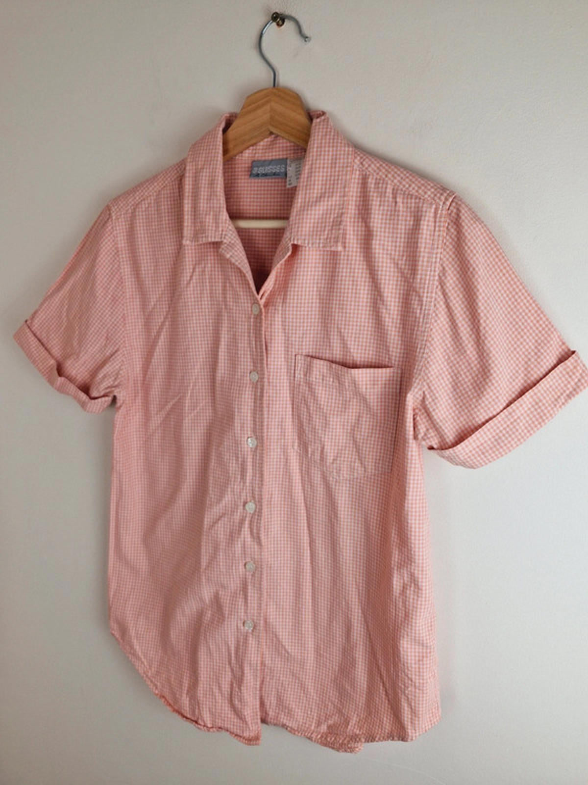 Gingham Cotton Shirt S