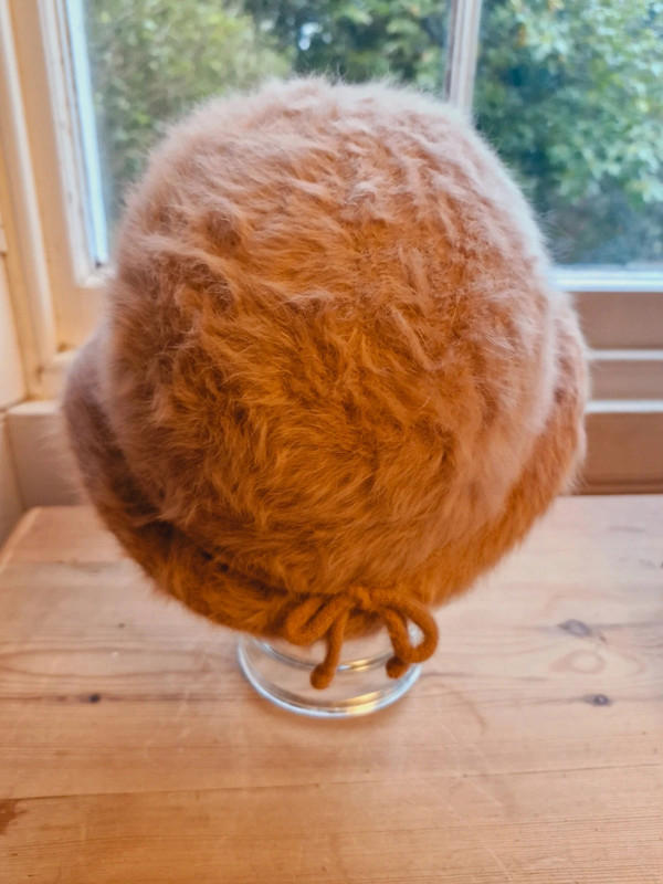 Vintage Angora Blend Beige Hat S