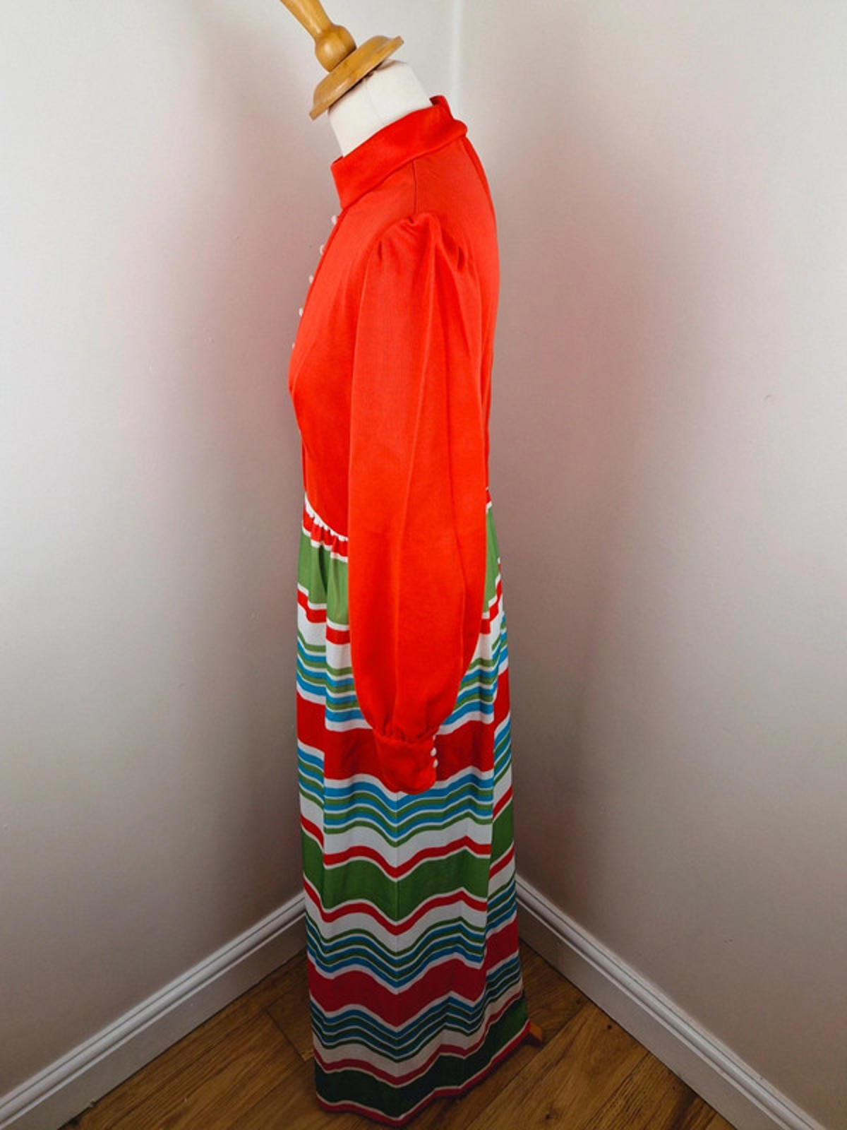 1970s Maxi Dress S M