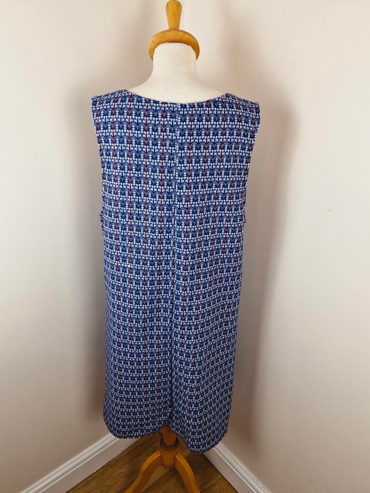 Womens Vintage 1970s 70s Handmade Pinafore Dress Shift M L