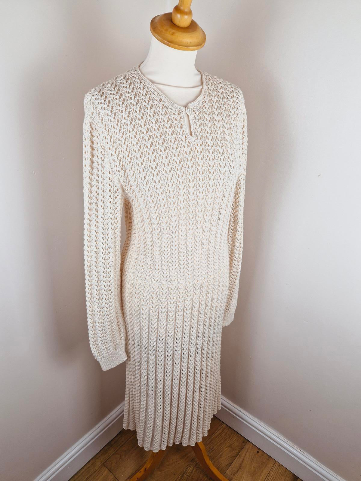 1970s Crochet Dress M