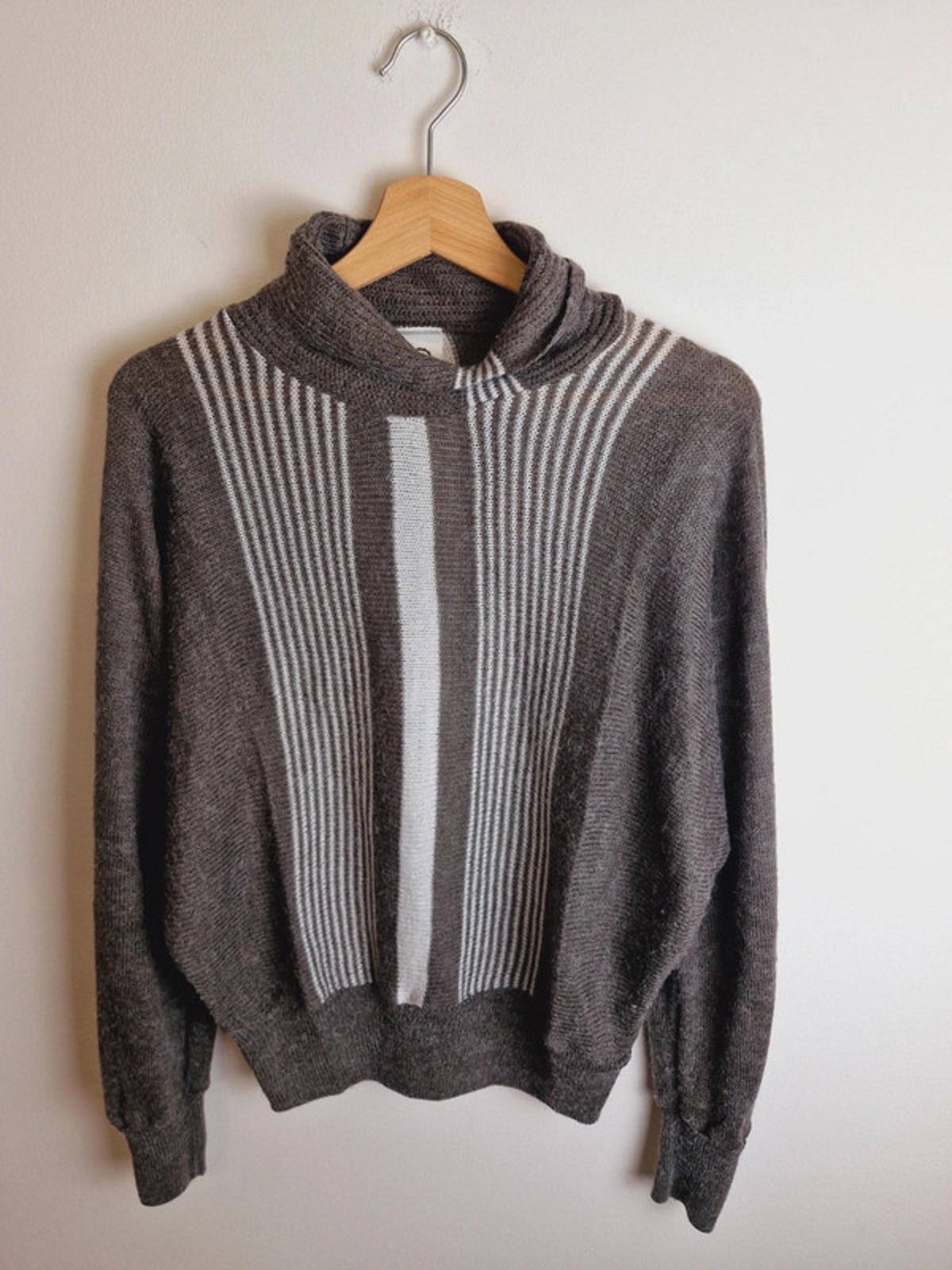 Womens Vintage 80s Jumper Sweater Top Roll Neck L