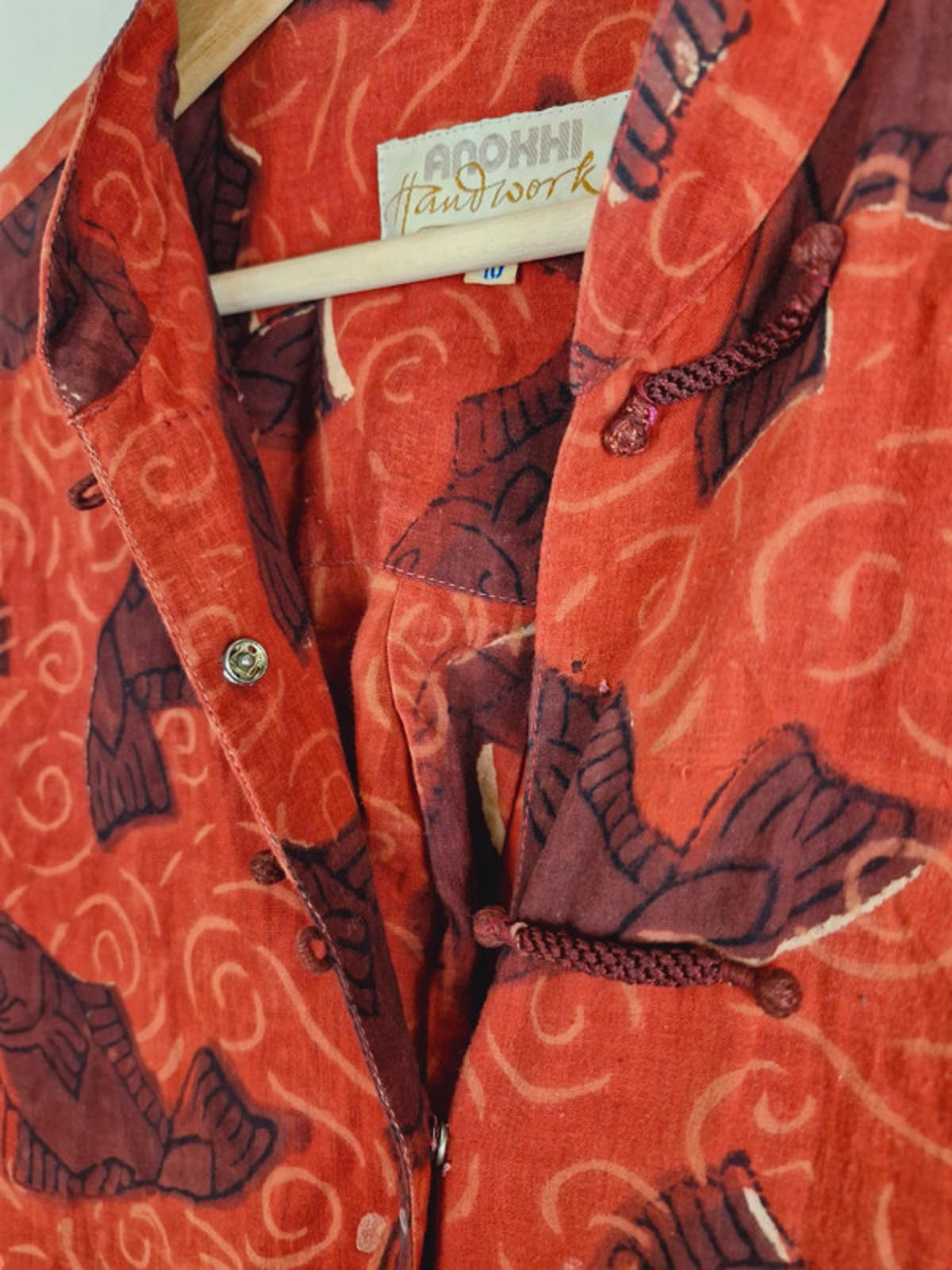 Anokhi Block Print Cotton Shirt S UK10