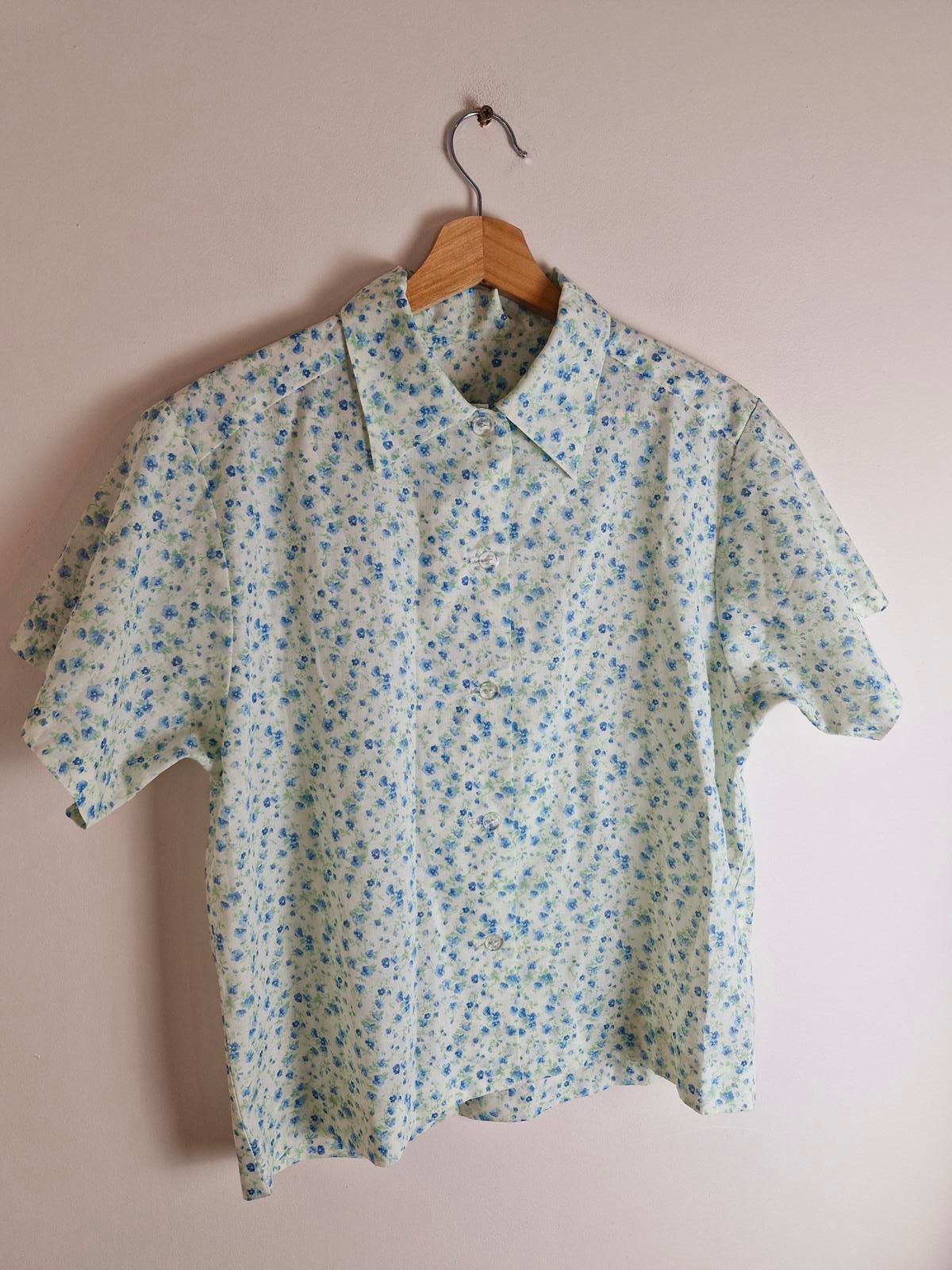 Handmade Floral Shirt M L UK14