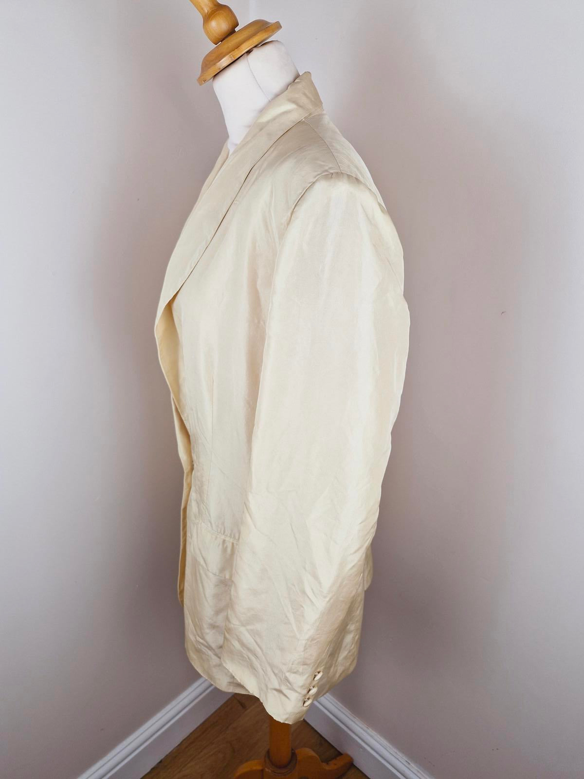 Yellow Silk Blazer UK12 M