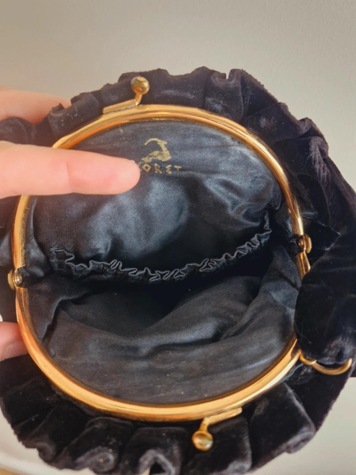 1940s Velvet Handbag