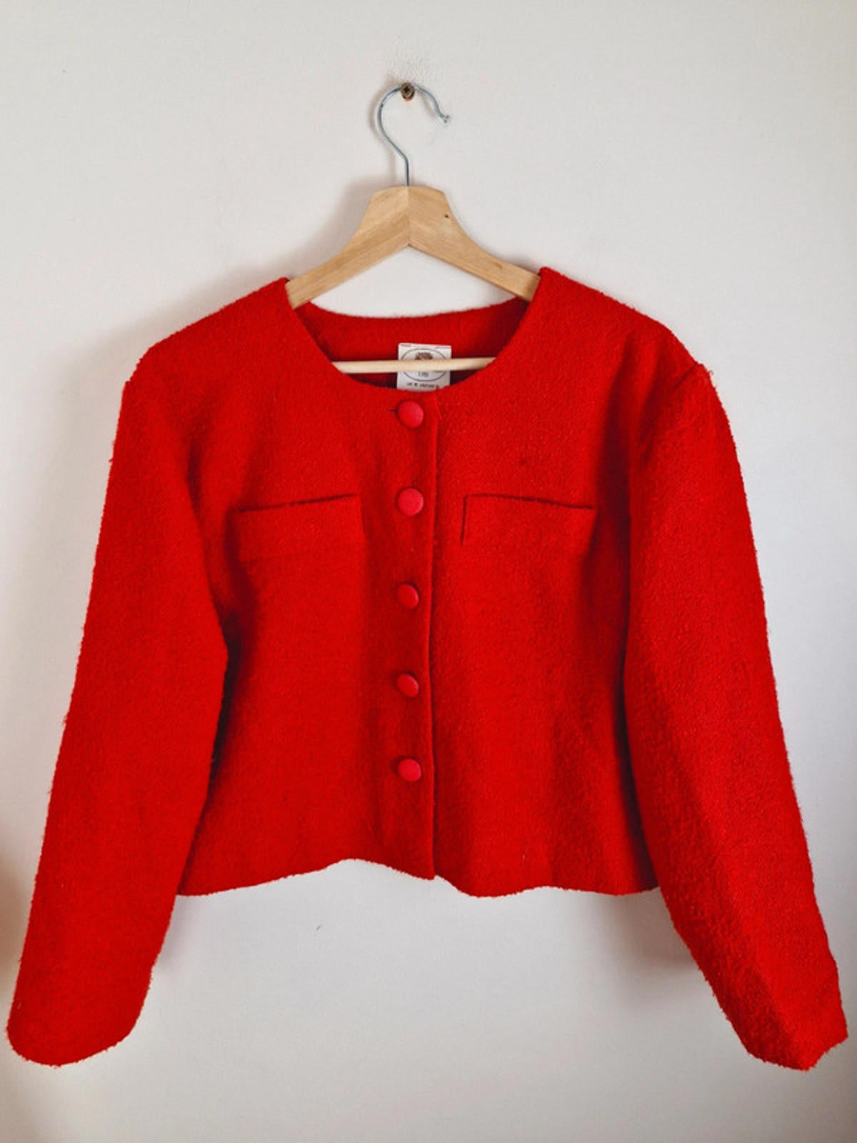 Red Cropped Jacket L UK16