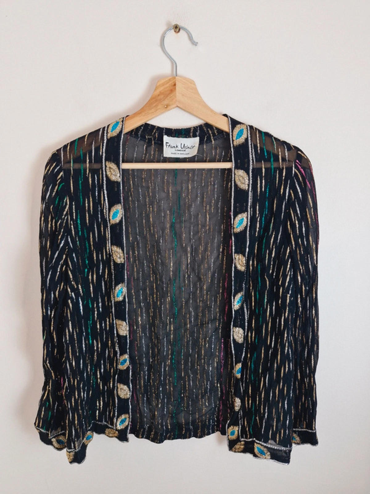 Frank Usher Sheer Metallic Top S