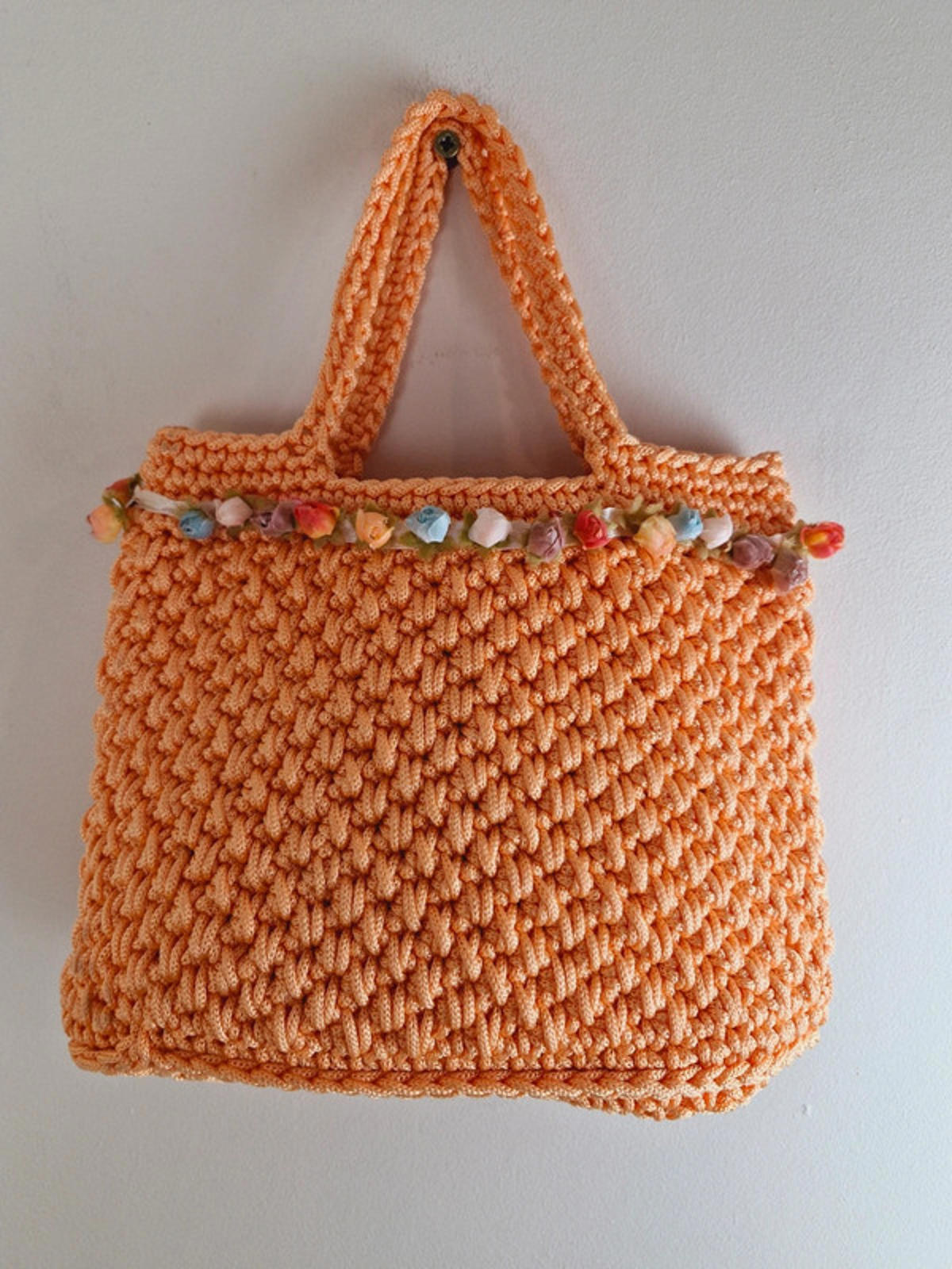 Knitted Orange Bag
