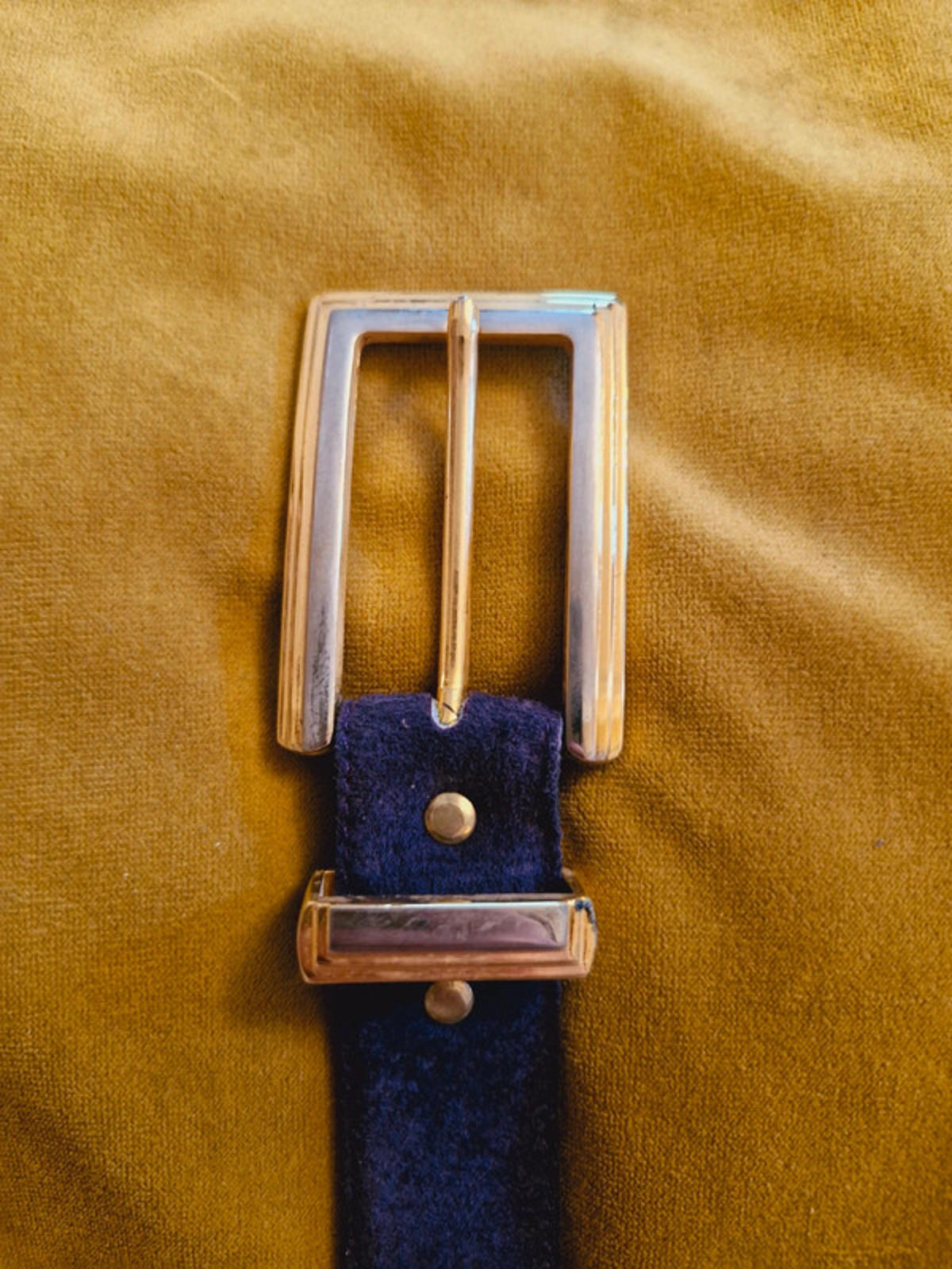 Purple Suede Leather Belt