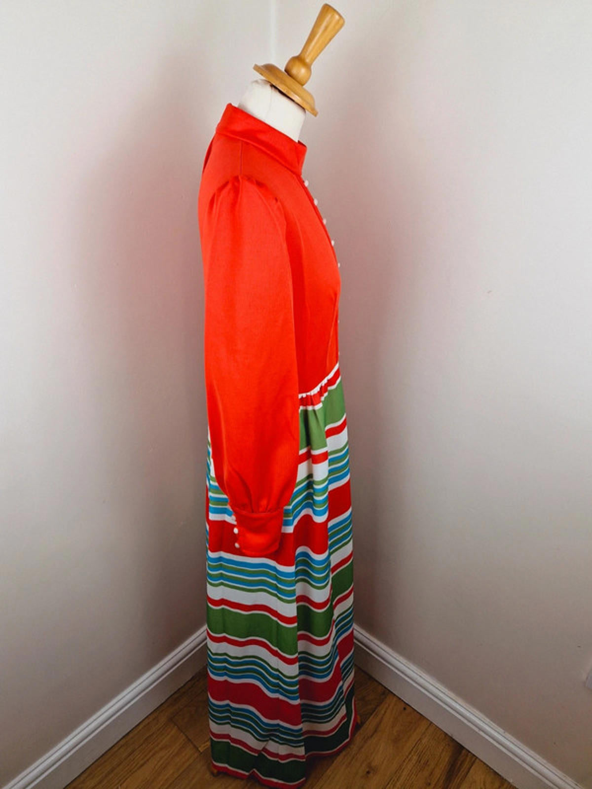 1970s Maxi Dress S M