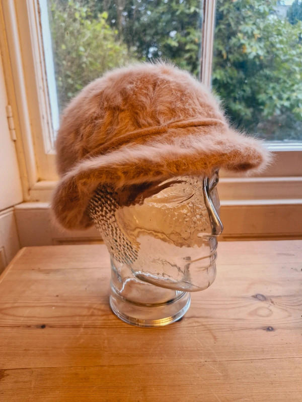 Vintage Angora Blend Beige Hat S