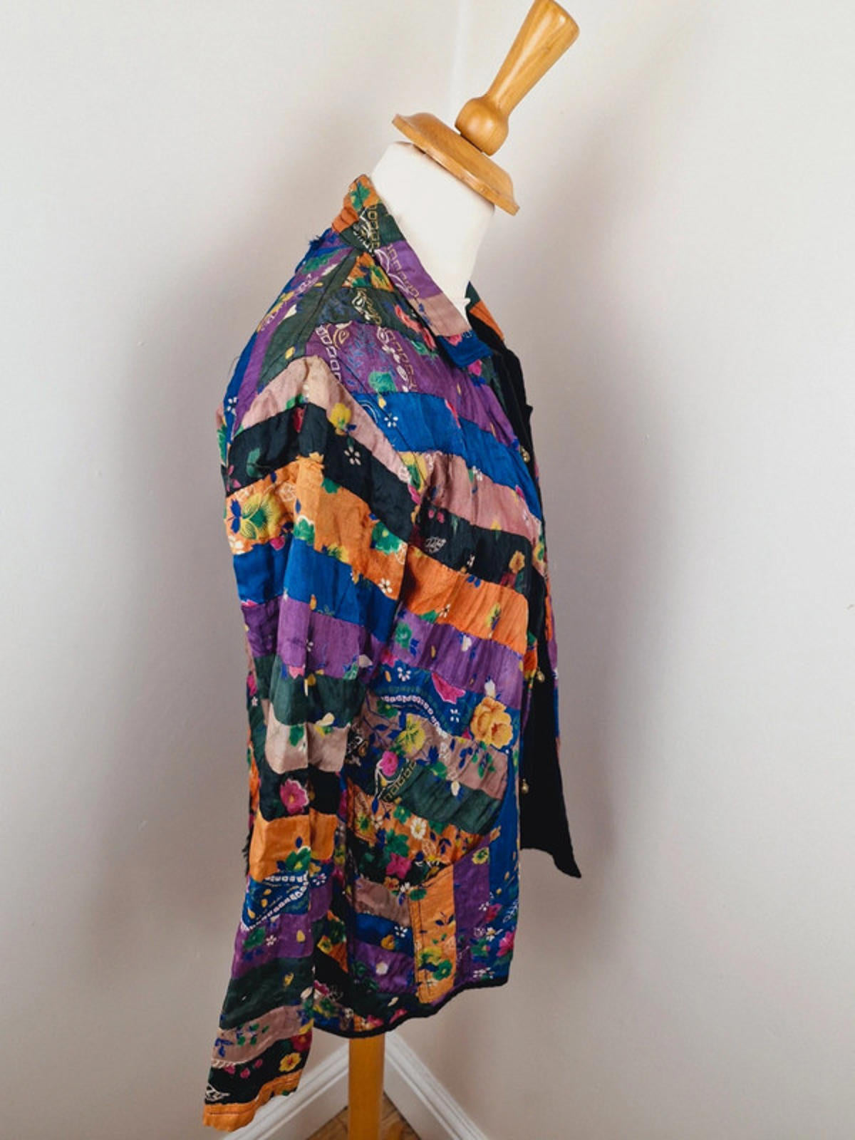 1970s Patchwork Jacket S