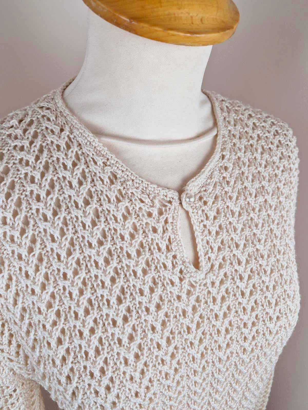 1970s Crochet Dress M