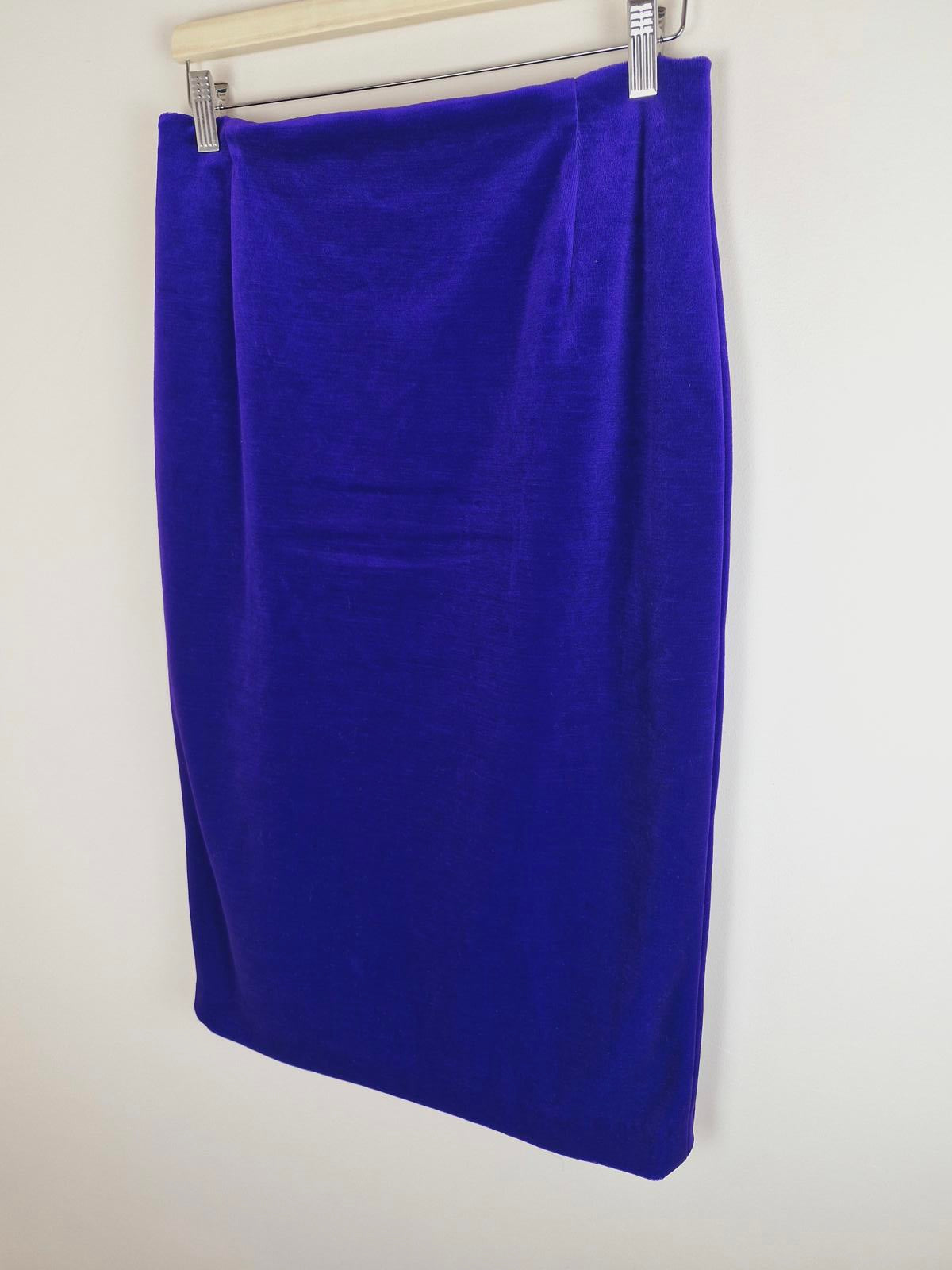Purple Velvet Skirt M