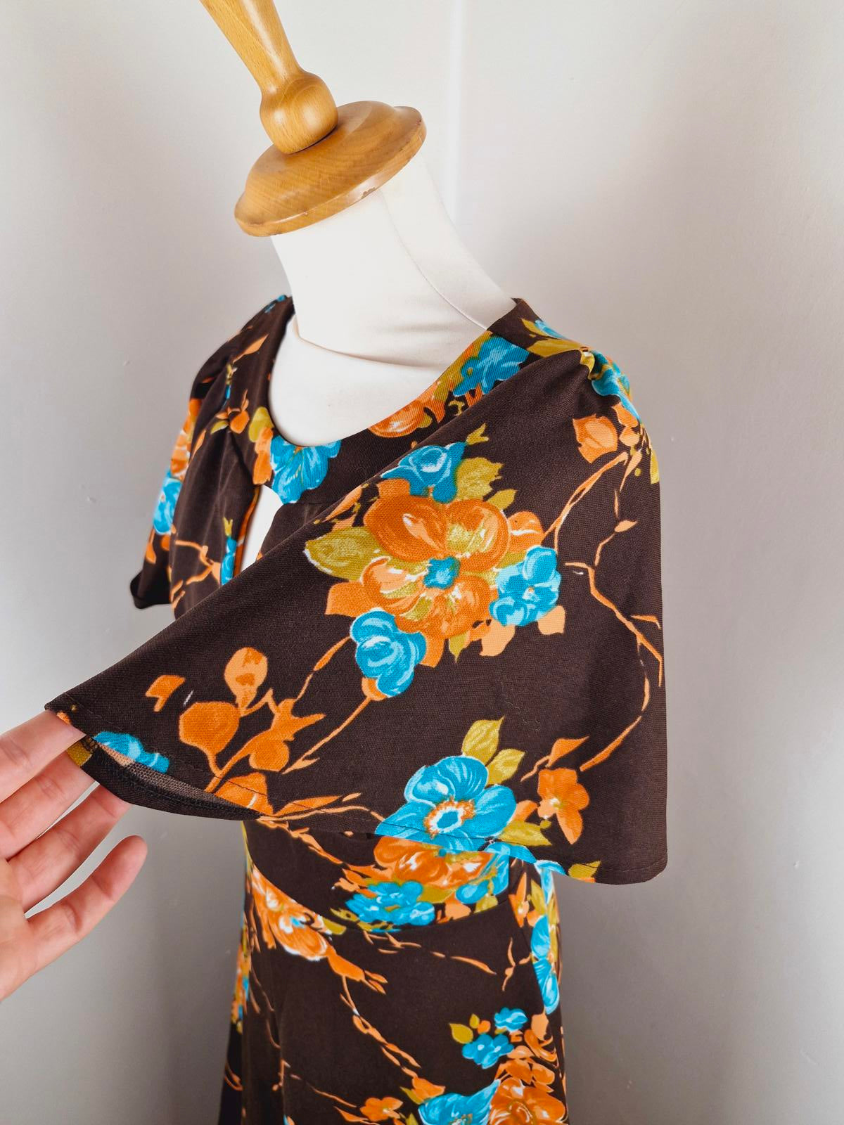 1970s Maxi Dress S M
