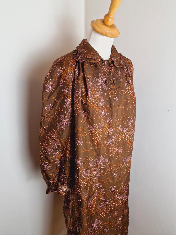 1970s Silk Dress XL