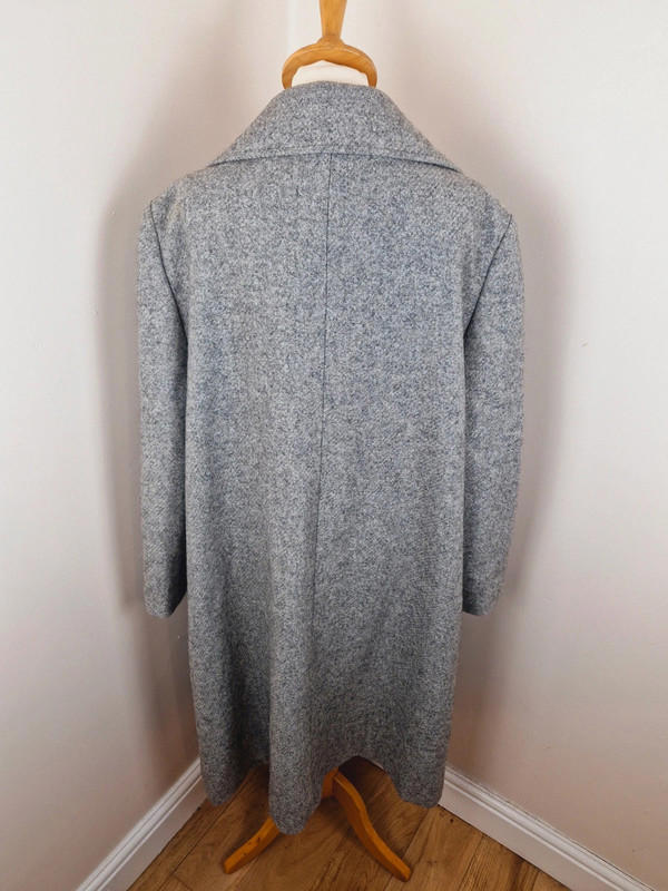 Wool Blend Grey Coat XL