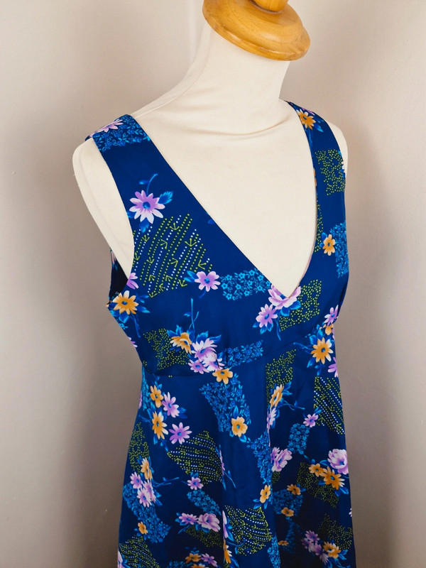 1970s Long Handmade Dress S M