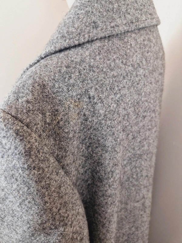 Wool Blend Grey Coat XL