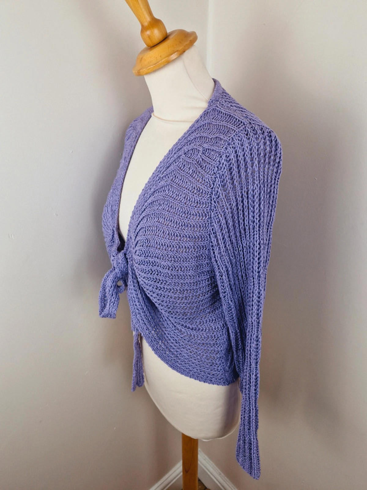 y2k Purple Tye Front Cardigan L