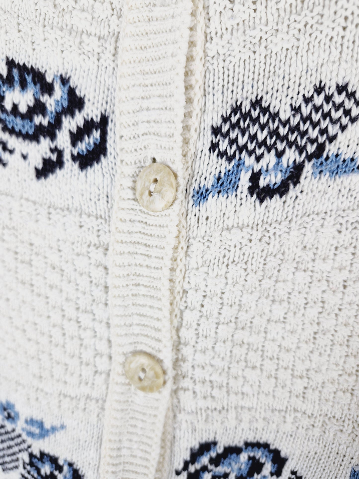 Vintage Short Sleeve Knitted Cardigan Jumper Sweater XXL