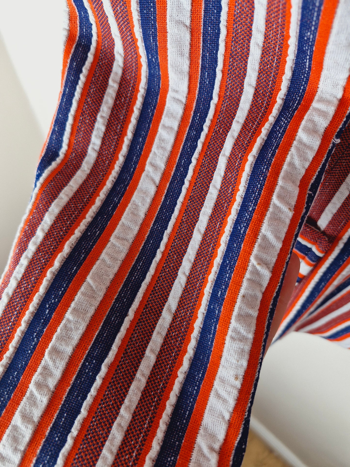 1970s Pinstripe Red White Jacket Blazer M