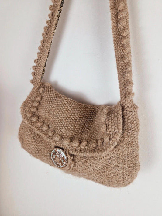 Handknitted Mohair Blend Bag