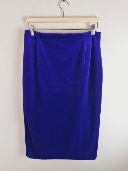 Purple Velvet Skirt M