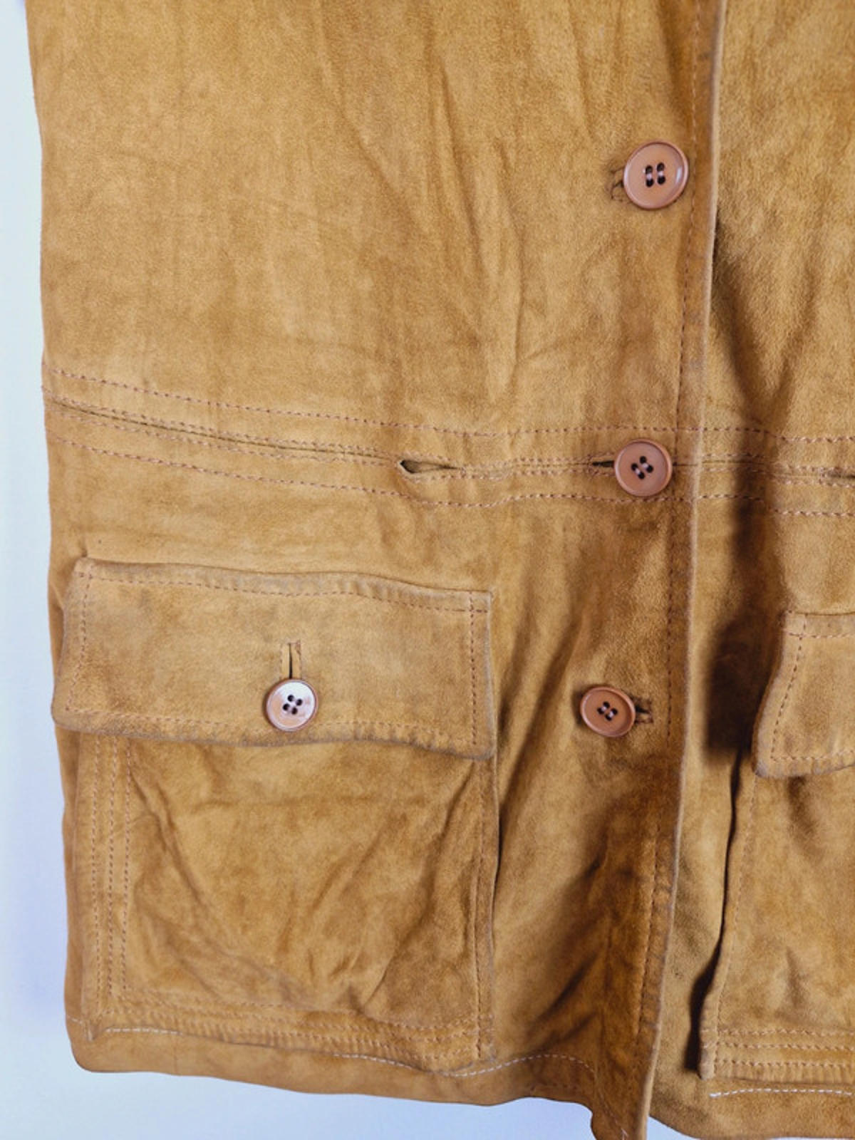 1970s Suede Waistcoat Jacket S
