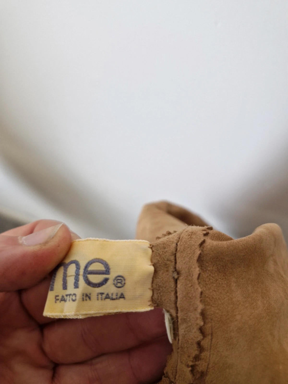 Womens Vintage 1970s 70s Tan Suede Leather Top Italian Boho Western S