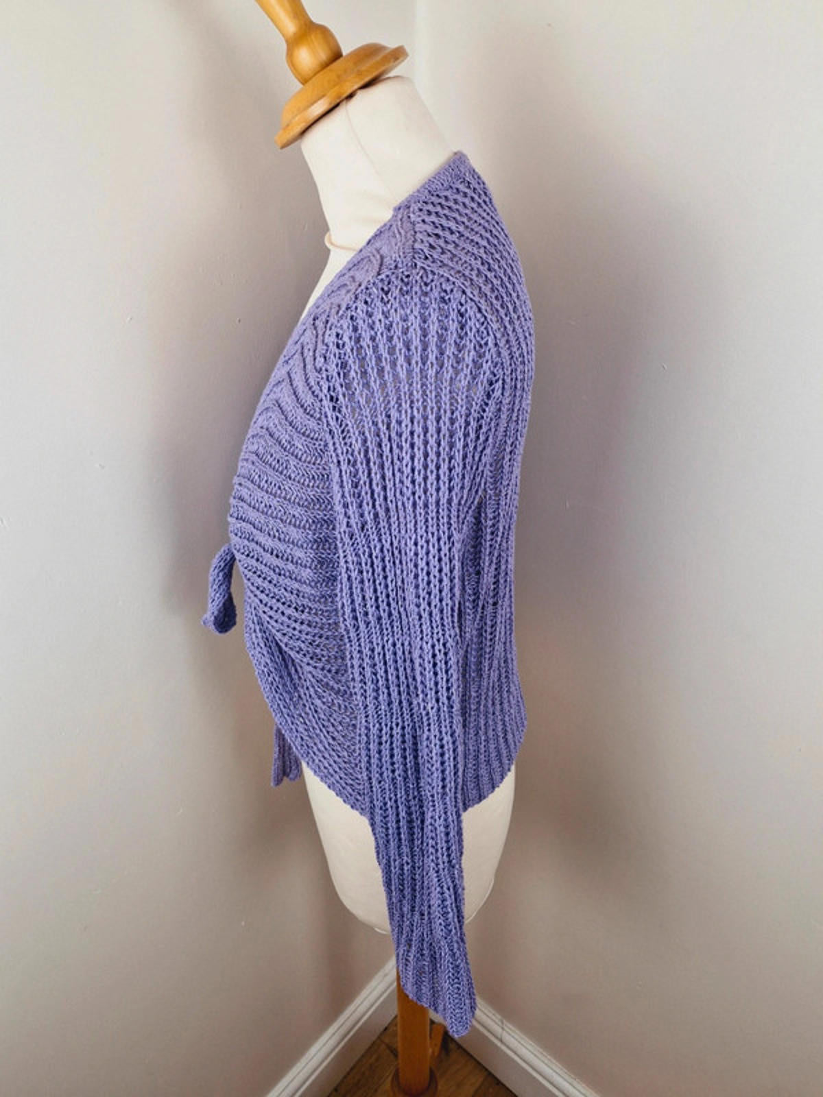 y2k Purple Tye Front Cardigan L