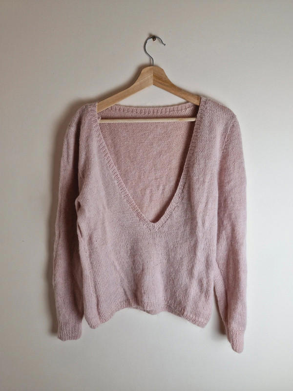 Handknitted Pink Jumper L
