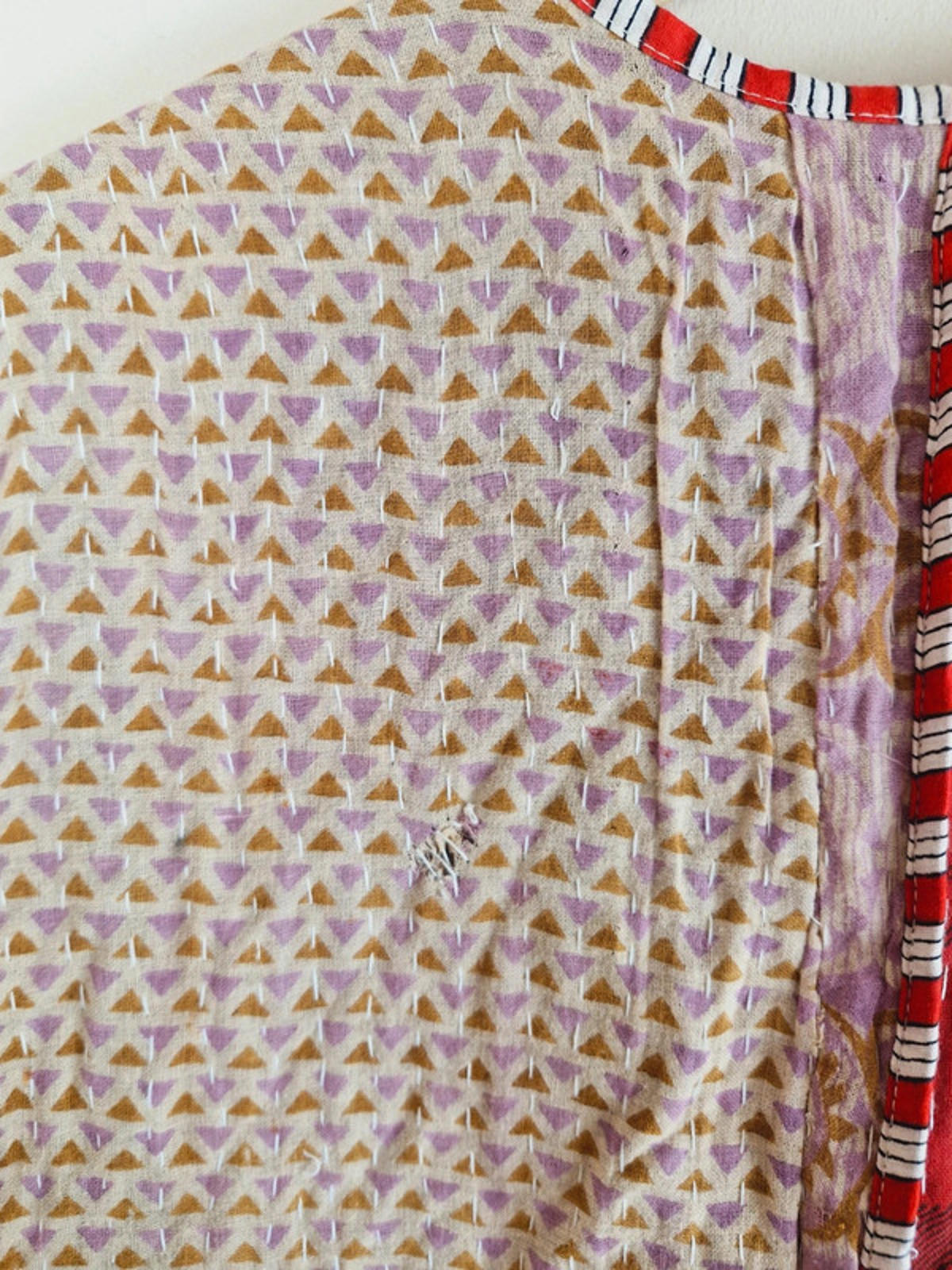 Reversible Kantha Waistcoat Gilet L