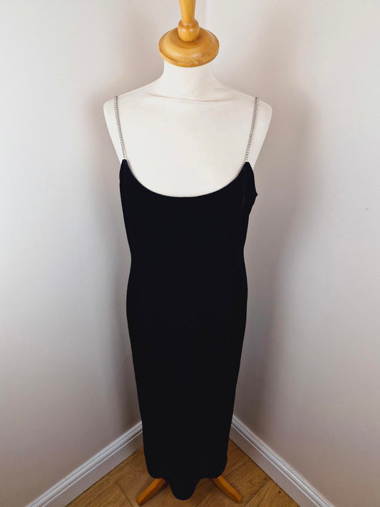 90s Long Velvet Slip Dress M